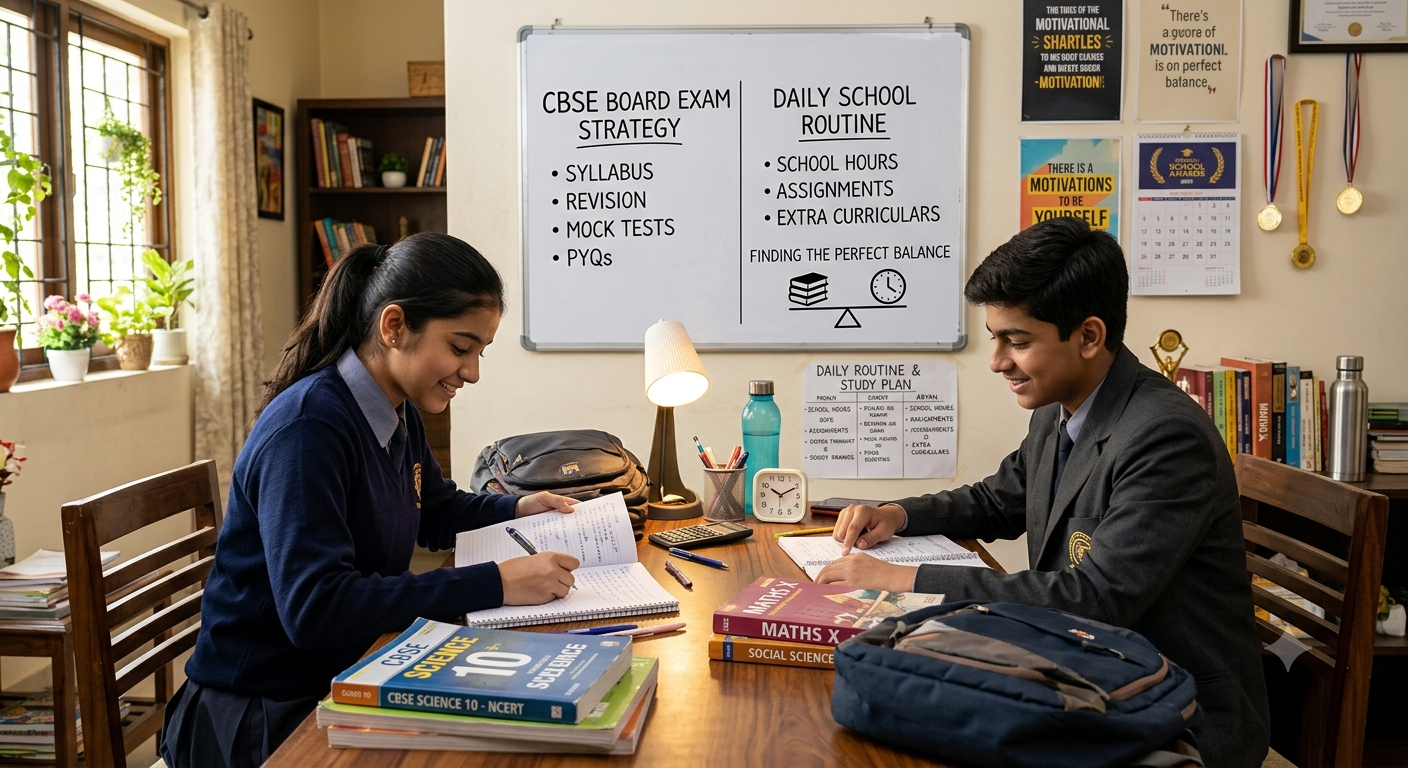 CBSE Class 10 Board Exam Strategy vs. Daily School Routine: Finding the Perfect Balance​