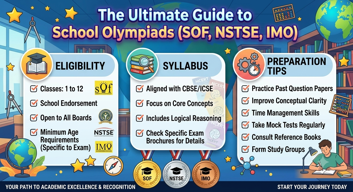 The Ultimate Guide to School Olympiads (SOF, NSTSE, IMO): Eligibility, Syllabus & Preparation Tips