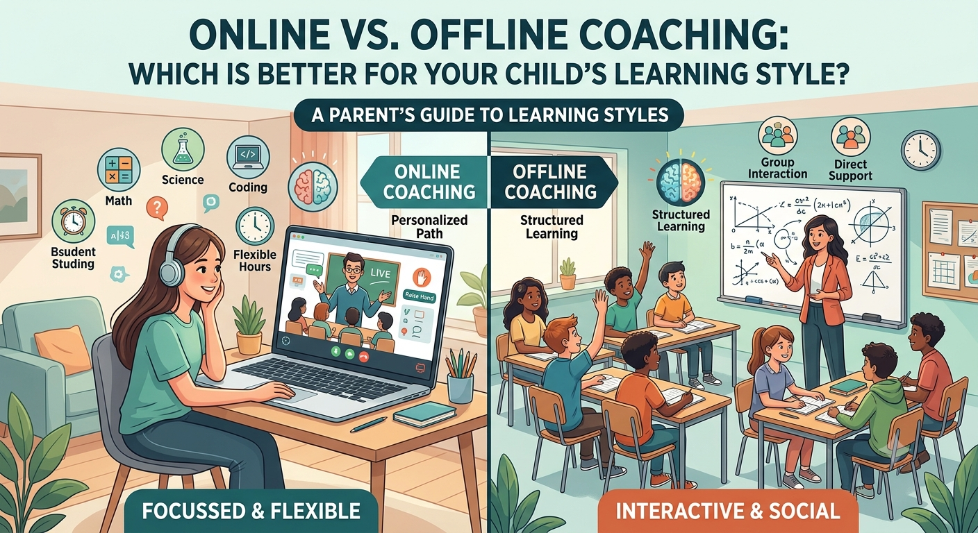 Online vs Offline Coaching: Which is Better for Your Child’s Learning Style?