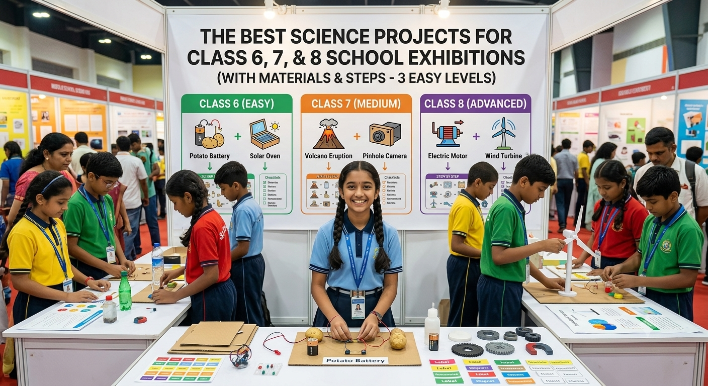 The Best Science Projects for Class 6, 7, and 8 School Exhibitions (With Materials & Steps)