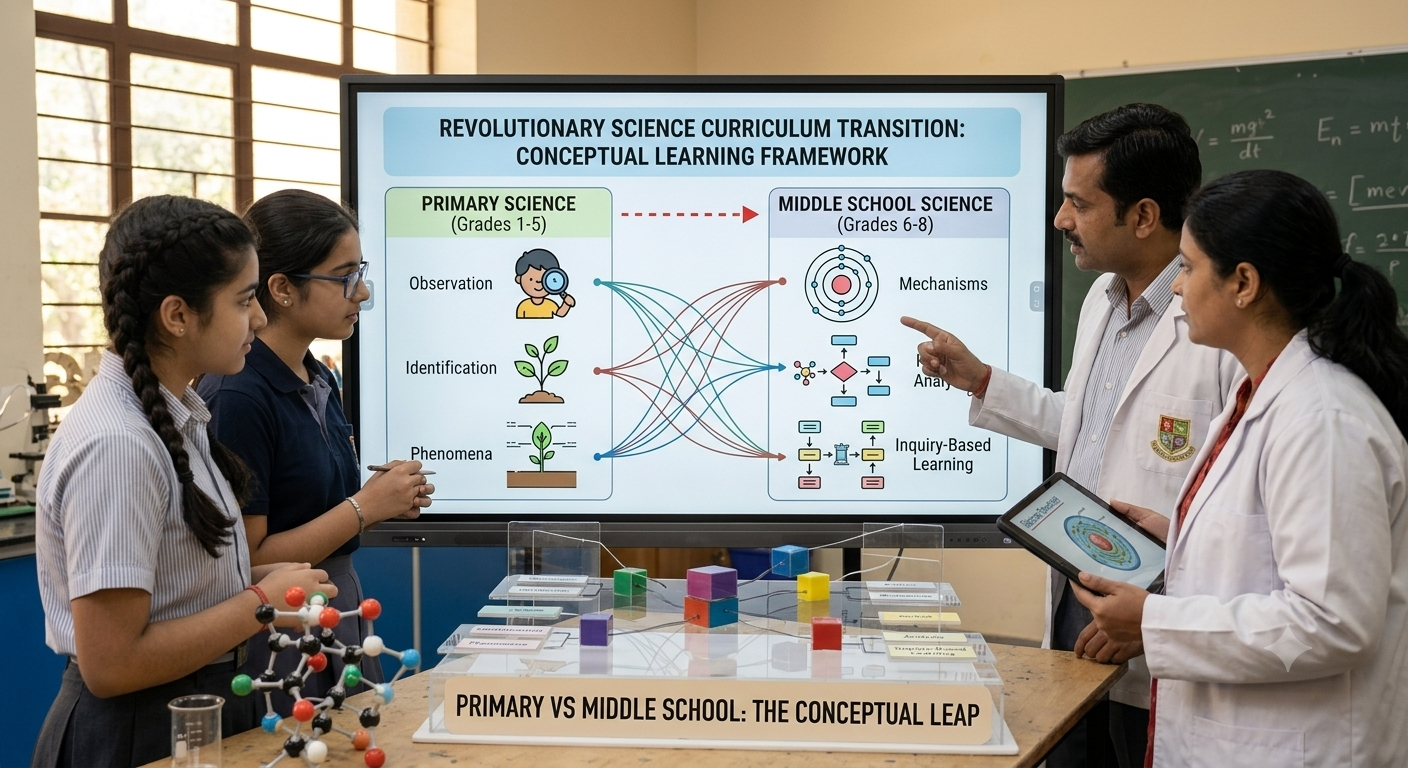 Primary vs Middle School Science: Revolutionary Strategies for Science Curriculum Transition, Conceptually science learning